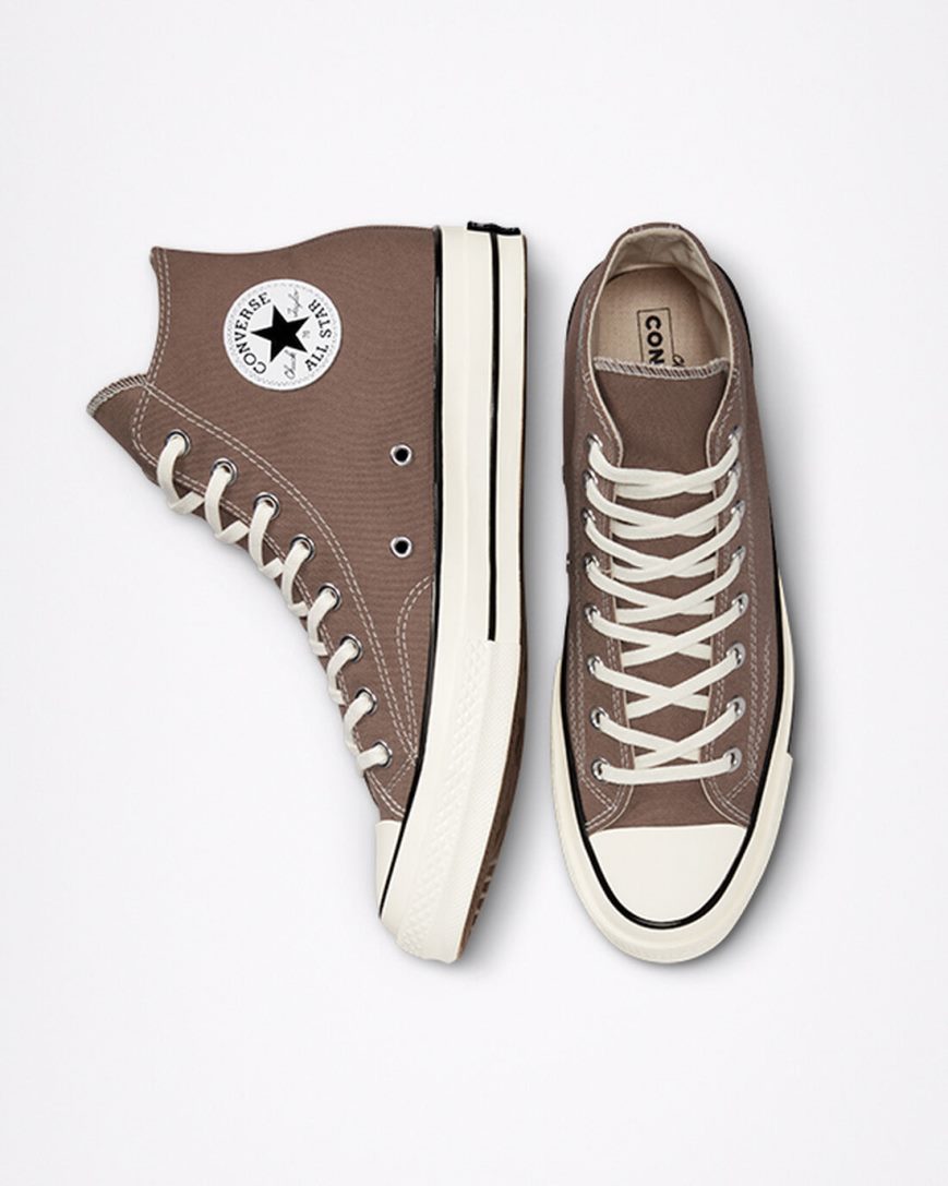 Pánské Boty Vysoké Converse Chuck 70 Vintage Platene Béžový Černé | CZ FXNM12